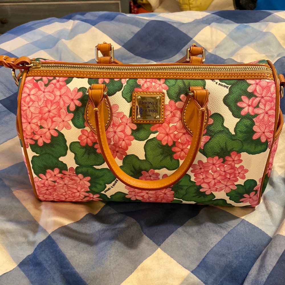 Dooney & Bourke geranium print crossbody satchel BRAND NEW never used!